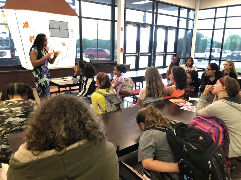 A presenter leads a classroom session