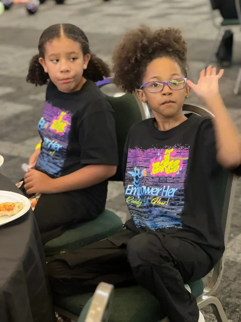 Girls at lunch during an event day