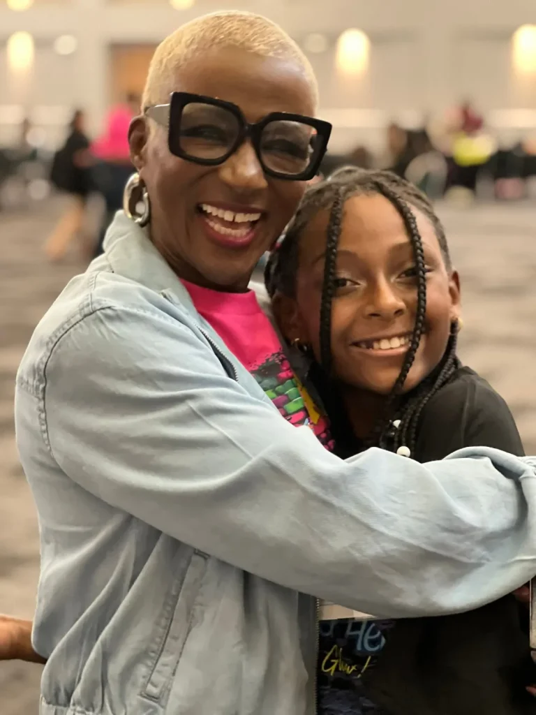 A mentor and a student at an IT Girls event