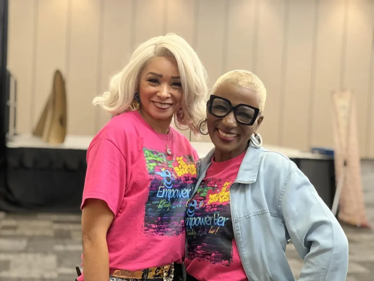Two members of the IT Girls team on event day